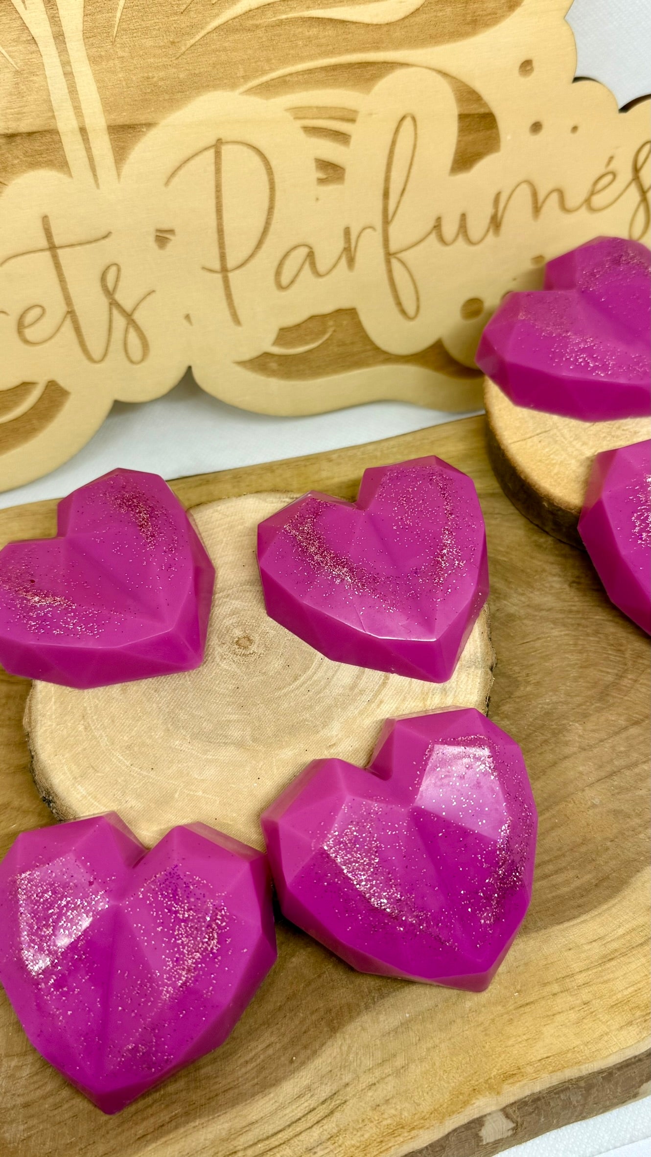 Fondant Coeur Diamant • 40gr • Bois de rose
