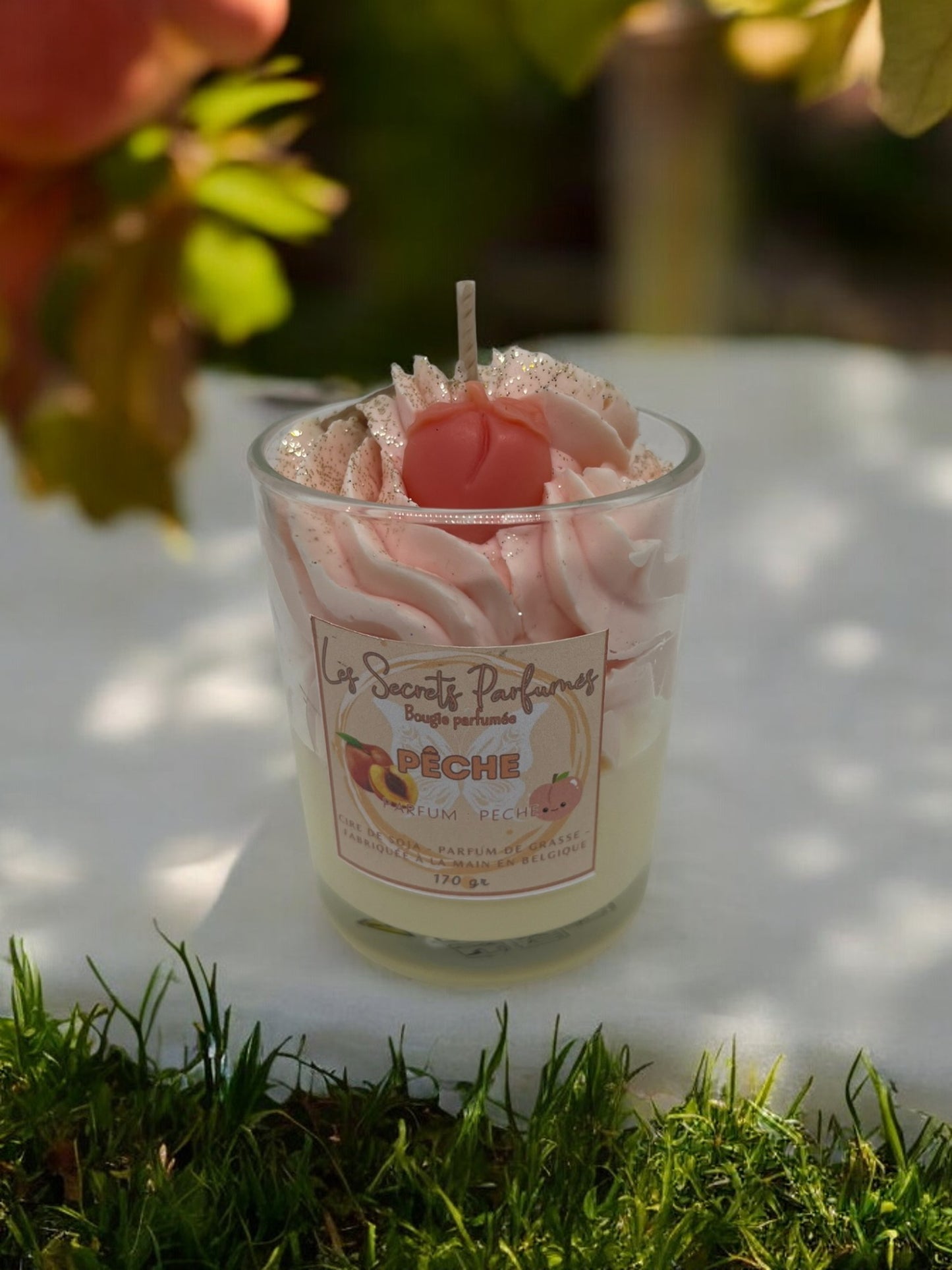 Bougie gourmande • Pêche