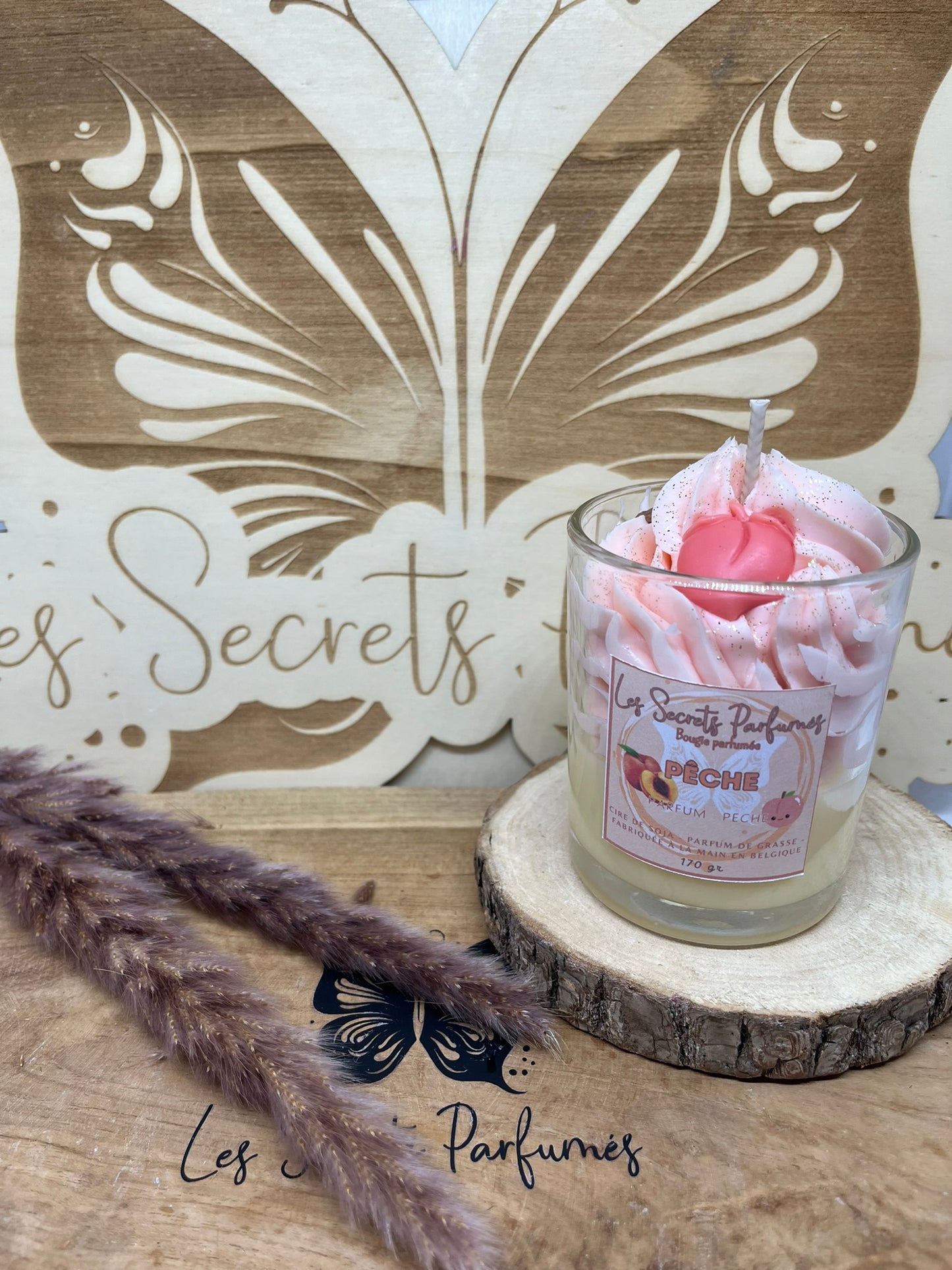 Bougie gourmande • Pêche