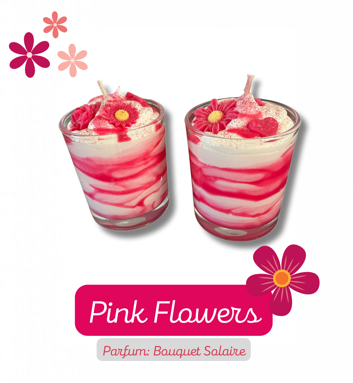 Bougie gourmande • Pink Flowers